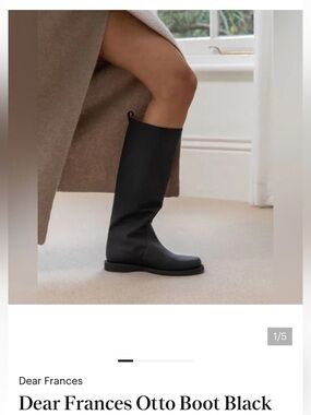 Dear Frances Black Otto Over-the-Knee Boots